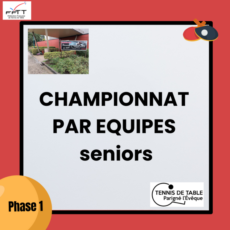 Jour de match : 3ème journée championnat seniors ; dimanche 20 octobre