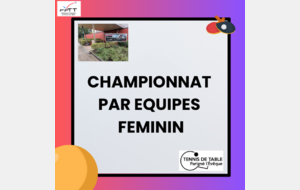 Jour de match : samedi 19 octobre ; championnat féminin