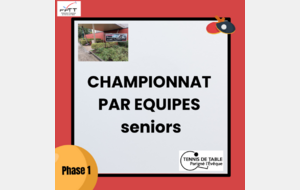 Jour de match : 3ème journée championnat seniors ; dimanche 20 octobre