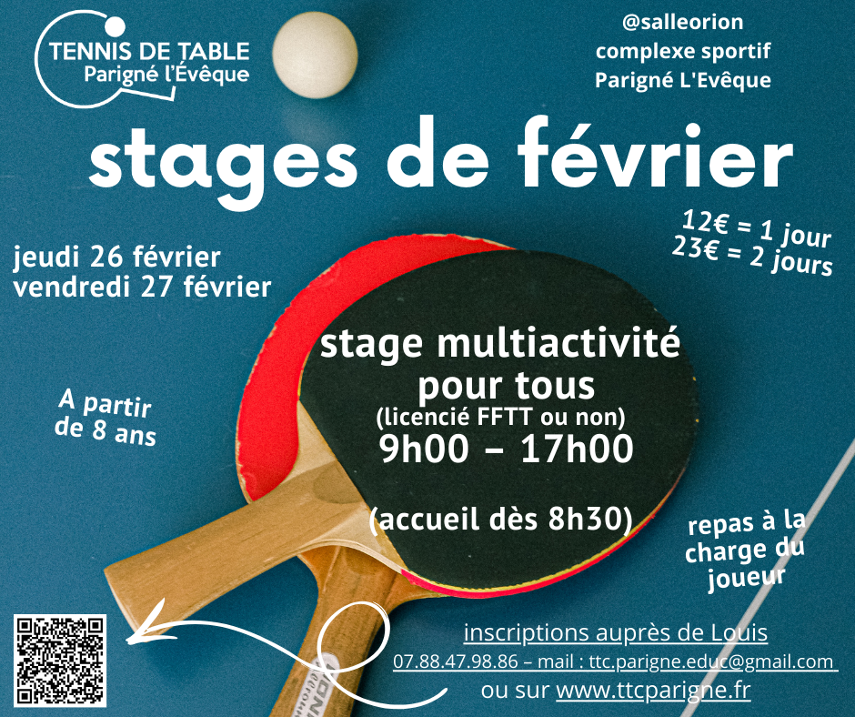 Stage multi activités pour tous février 2026
