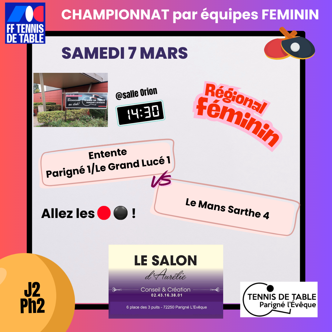 Championnat féminin Régional Ph2 J2