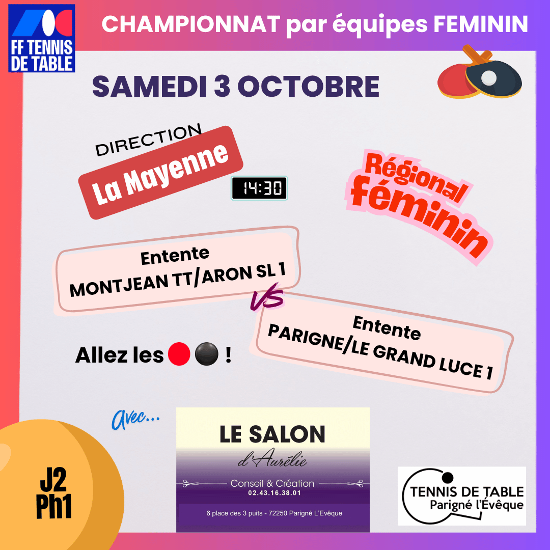 Champ. féminin Ph1 Rég. J2