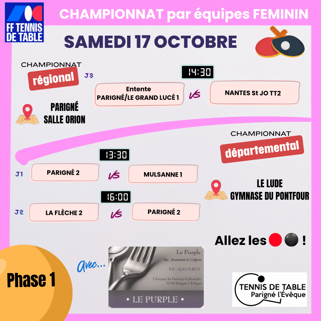Champ. féminin Ph1 Rég. J3