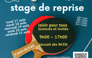 1er stage de rentrée de 17 au 21 août - Loisir pour tous
